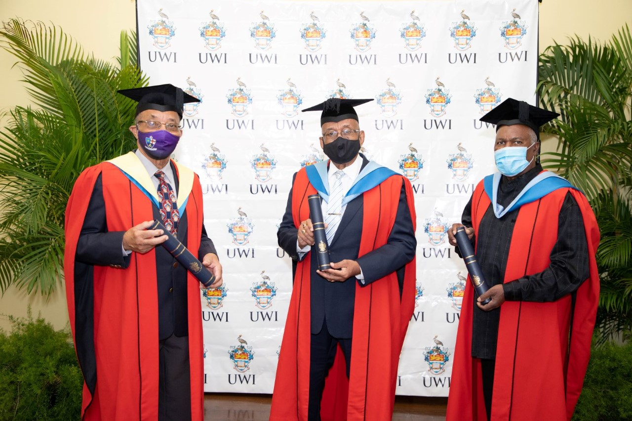 UWI Honorary Grads presented with academic mementos